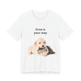 Puppy & Kitten Printed Tee — Cute Animal Graphic T-Shirt