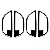 For BMW 5 Series F10 2011-2017 4pcs Car Door Handle Frame Decorative Sticker,Left and Right Drive Universal, Door Handle Frame