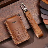 For Cadillac 4-button C090 Car Key Leather Protective Case, C090