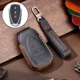 For Chevrolet 4-button Hallmo Car Cowhide Leather Key Protective Cover Key Case, C113