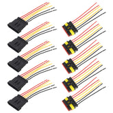 10pcs 5P Car Waterproof Plug Car Connector Plug-In, Length:10cm, 6P