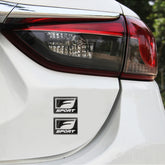 2pcs Car Type D F-SPORT Aluminum Alloy Personalized Decorative Stickers, Size:3.8x2.8x0.4cm, Size:3.8x2.8x0.4cm