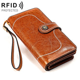 3555 Large Capacity Long Multi-function Anti-magnetic RFID Wallet Clutch for Ladies with Card Slots