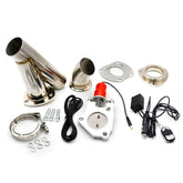 CNSPEED Stainless Steel Car Remote Control Electric Exhaust Valve Pipe Set, Size: 2.5 inch, Size: 2.5 inch