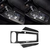 3 PCS Car Carbon Fiber Gear Panel Decorative Sticker for Audi A3, Left Driving, Gear Panel, Left Driving