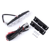 2 PCS LD-006 5730-6SMD 12W 1200LM 7000K White Light Daytime Running Light.DC 12V, White Light+12W 1200LM/7000K