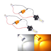 2 PCS 1156/BA15S/BAU15S 10W 1000LM 6000K White + Yellow Light DRL&Turn Light with 20 SMD-5730-LED Lamps,DC 12-24V, 1156 20 SMD-5730-LED Lamps