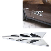 YI-226 2 PCS Car Side Air Intake Flow Vent Fender Decorative Stickers Cover, Air Ventilation 1
