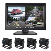 PZ612-4AHD IP67 120 Degree Car AHD 1080P 2 Megapixels 10 inch 4-Way Rearview Mirror Monitor, Night Vision Full Color, with Video Function, PZ612-4AHD