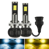 2 PCS EV15 880 / 881 DC9-32V / 6W / IP67 Car LED Double Color Fog Light, Cold White Light + Amber Light, EV15 880 / 881
