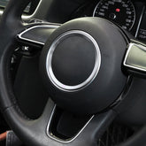 Car Auto Steering Wheel Ring Cover Trim Sticker Decoration for Audi A4L / A3 / A5 2017-2019