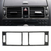 Car Dashboard Air Conditioning Frame Carbon Fiber Decorative Sticker for Mercedes-Benz W204 2007-2013, Dashboard Air Conditioning Frame