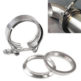 2.5 inch Car Turbo Exhaust Downpipe V-Band Clamp Stainless Steel 304 Flange Clamp, 2.5 inch V-Band Clamp