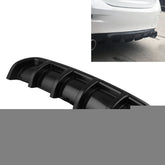 Universal Car Rear Bumper Lip Diffuser 6 Shark Fin Style Black ABS, Size: 67cm, Black