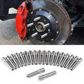 20 PCS 5cm Universal Car Modification Extended Wheels Stud Conversion M14x1.5 to M12x1.5 Screw Adapter LN032 LN033 LN044, 5cm M14x1.5 to M12x1.5