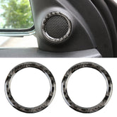 2 PCS Car Rear Horn Carbon Fiber Decorative Sticker for Jeep Grand Cherokee 2014-2017, Rear Horn