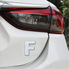 Car Vehicle Badge Emblem 3D English Letter Self-adhesive Sticker Decal, Size: 4.5*4.5*0.5cm, F, Q, G, R, H, S, I, T, A, J, U, Y, K, V, Z, L