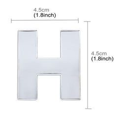 Car Vehicle Badge Emblem 3D English Letter Self-adhesive Sticker Decal, Size: 4.5*4.5*0.5cm, H, S, I, T, A, J, U, Y, K, V