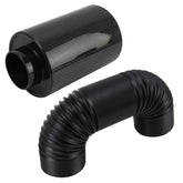 Universal Air Intakes Short Cold Racing Aluminium Air Intake Pipe Hose High Flow Cold Air Extension System Air Filter, High Flow Cold Air Filter