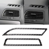 Car Carbon Fiber Air Outlet Decorative Sticker for Volkswagen Golf 7 2013-2017, Left Drive, Air Outlet