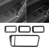 Car Carbon Fiber Window Lift Panel Decorative Sticker for Volkswagen Golf 7 2013-2017, Left Drive, Window Lift Panel