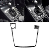 Car Carbon Fiber Gear Position Panel Frame Decorative Sticker for Volkswagen Golf 7 2013-2017, with Hole and Start and Stop, Left Drive, Gear Position Panel