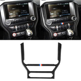 Car USA Color Carbon Fiber CD Panel Decorative Sticker for Ford Mustang 2015-2017, CD Panel