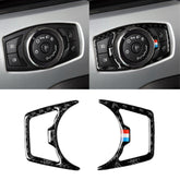 2 PCS Car USA Color Carbon Fiber Headlight Frame Decorative Sticker for Ford Mustang 2015-2017, Headlight Frame