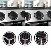 9 PCS Car USA Color Carbon Fiber Air Outlet Decorative Sticker for Ford Mustang 2015-2017, Air Outlet