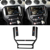 Car USA Color Carbon Fiber Central Control Panel Decorative Sticker for Ford Mustang 2015-2017, Central Control Panel