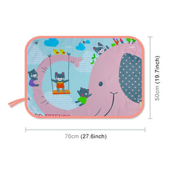 Car Large Rear Window Sunscreen Insulation Window Sunshade Cover, Size: 70*50cm, A Pony, Giant Panda, Green Dinosaur, Animal World, Three Pony, Zoo, Three Little eagles, Pink Elephant, Little Fox, Underwater World, Deer, Good Friend, Bear, Yellow Pengu...