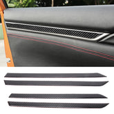 Carbon Fiber 3D Interior Door Trim Decals DIY Decorative Sticker for Honda Civic 10th Gen 2016-2019, Interior Door Trim