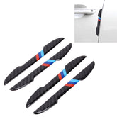 4 in 1 Carbon Fiber Car Auto Side Door Edge Guard Protection Trims Stickers, Blue, Black, Yellow