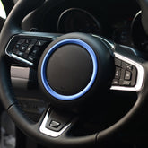 Car Auto Steering Wheel Aluminum Alloy Ring Cover Trim Sticker Decoration for Jaguar, For Jaguar
