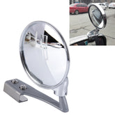 Vehicle Front Blind Area Wide-angle Adjustable Right Side Observation Mirror, Silver Right Side