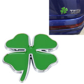Four Leaf Clover Herb Luck Symbol Badge Emblem Labeling Sticker Styling Car Dashboard Decoration, Size: 4*3.3cm, Size: 4x3.3cm