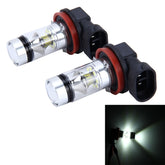2 PCS H8/H11 10W 500LM 6000K 20SMD-2835 LEDs Car Fog Lights, DC 12V, H8/H11 10W