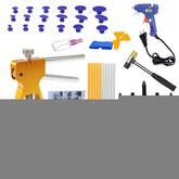 40 in 1 Auto Car Metal PDR Dent Lifter-Glue Puller Tab Hail Removal Paintless Car Dent Repair Tools Kit, with 20W Glue Gun, US Plug or EU Plug, 40 in 1