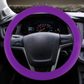 Crocodile Texture Universal Rubber Car Steering Wheel Cover For 34-48cm Wheel