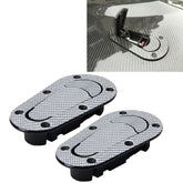 A Pair Car Cover Lock Modified Hood Lock General Racing Car Cover Lock, Carbon Grey, (Black), with Keys(Carbon)