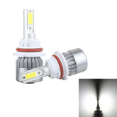 2 PCS 9007 18W 1800 LM 6000K IP68 Casnbus Constant Current Car LED Headlight with 2 COB Lamps, DC 9-36V, 9007
