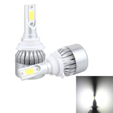 2 PCS 9006 18W 1800 LM 6000K IP68 Casnbus Constant Current Car LED Headlight with 2 COB Lamps, DC 9-36V, 9006