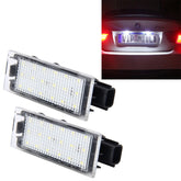 2 PCS License Plate Light with 18 SMD-3528 Lamps for Renault,2W 120LM,6000K, DC12V(White Light), For Renault