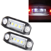 2 PCS License Plate Light with 3 SMD-5050 Lamps for Volvo,2W 120LM,6000K, DC12V(White Light), For Volvo