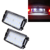 2 PCS LED License Plate Light with 18 SMD-3528 Lamps for Seat,2W 120LM,6000K, DC12V(White Light), For Seat