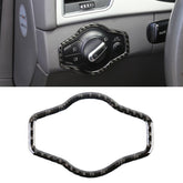 Car Carbon Fiber Headlight Switch Button Decorative Sticker for Audi A4L / A5 / Q5 2009-2016, Headlight Switch Button