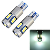 2 PCS T10 / W5W / 168 / 194 DC12V 2.2W 6000K 180LM 9LEDs SMD-3030 Car Clearance Light, with Decoder, 2 PCS DC12V 2.2W 6000K