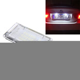 2 PCS License Plate Light with 18 SMD-3528 Lamps for BMW E46 4D 1998-2003,2W 120LM,6000K, DC12V (White Light), For BMW E46 4D