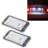 2 PCS License Plate Light with 18 SMD-3528 Lamps for BMW E46 2D M3 1998-2003,2W 120LM,6000K, DC12V (White Light), For BMW E46