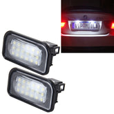 2 PCS License Plate Light with 18 SMD-3528 Lamps for Mercedes-Benz W203 4D ,2W 120LM 6000K, DC12V,with Canbus (White Light), For Benz W203 4D